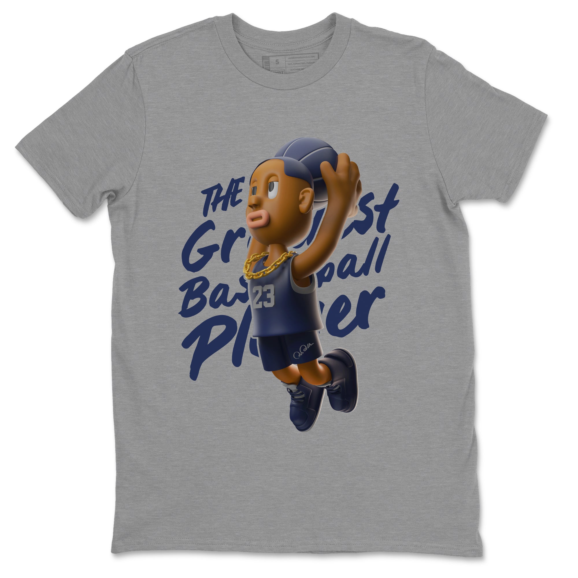 Air Jordan 5 Georgetown Sneaker Match Tees Dunkshot Boy Sneaker Tees AJ5 Georgetown Sneaker Release Tees Unisex Shirts Heather Grey 2