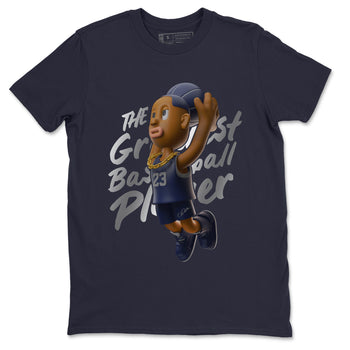 Air Jordan 5 Georgetown Sneaker Match Tees Dunkshot Boy Sneaker Tees AJ5 Georgetown Sneaker Release Tees Unisex Shirts Navy 2