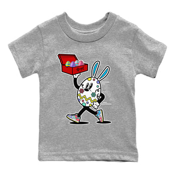Dunk Easter Candy Sneaker Match Tees Easter Egg Hunter Sneaker Tees Holiday Easter T-Shirt Sneaker Release Tees Kids Shirts Heather Grey 2