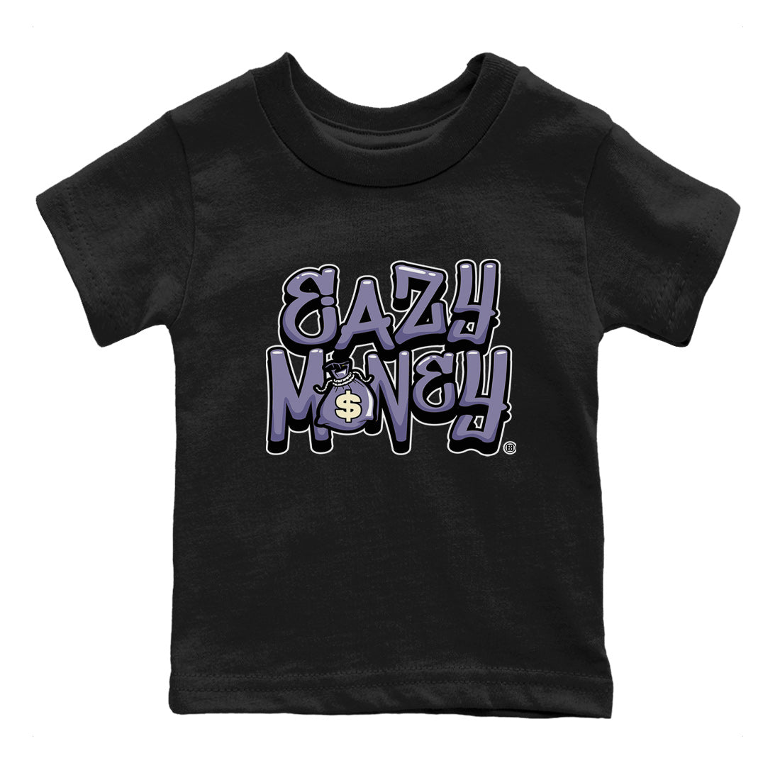 Air Jordan 5 Indigo Haze Sneaker Match Tees Easy Money 5s Indigo Haze Tee Sneaker Release Tees Kids Shirts Black 2