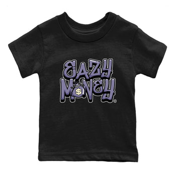 Air Jordan 5 Indigo Haze Sneaker Match Tees Easy Money 5s Indigo Haze Tee Sneaker Release Tees Kids Shirts Black 2