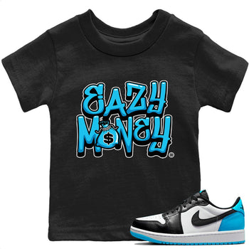 Jordan 1 Powder Blue Sneaker Match Tees Easy Money Sneaker Tees Jordan 1 Powder Blue Sneaker Release Tees Kids Shirts
