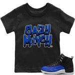 Jordan 12 Hyper Royal Sneaker Match Tees Easy Money Sneaker Tees Jordan 12 Hyper Royal Sneaker Release Tees Kids Shirts