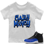 Jordan 12 Hyper Royal Sneaker Match Tees Easy Money Sneaker Tees Jordan 12 Hyper Royal Sneaker Release Tees Kids Shirts