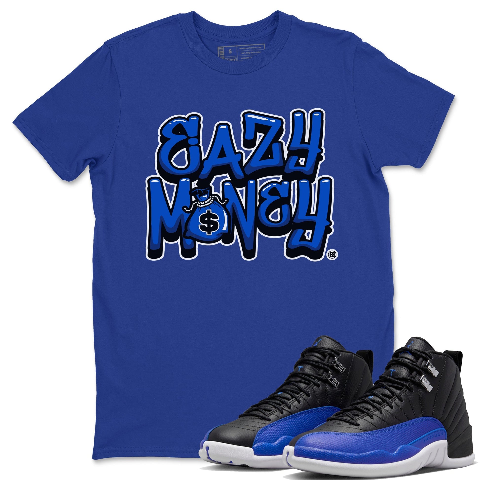 Jordan 12 Hyper Royal Sneaker Match Tees Easy Money Sneaker Tees Jordan 12 Hyper Royal Sneaker Release Tees Unisex Shirts