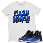 Jordan 12 Hyper Royal Sneaker Match Tees Easy Money Sneaker Tees Jordan 12 Hyper Royal Sneaker Release Tees Unisex Shirts