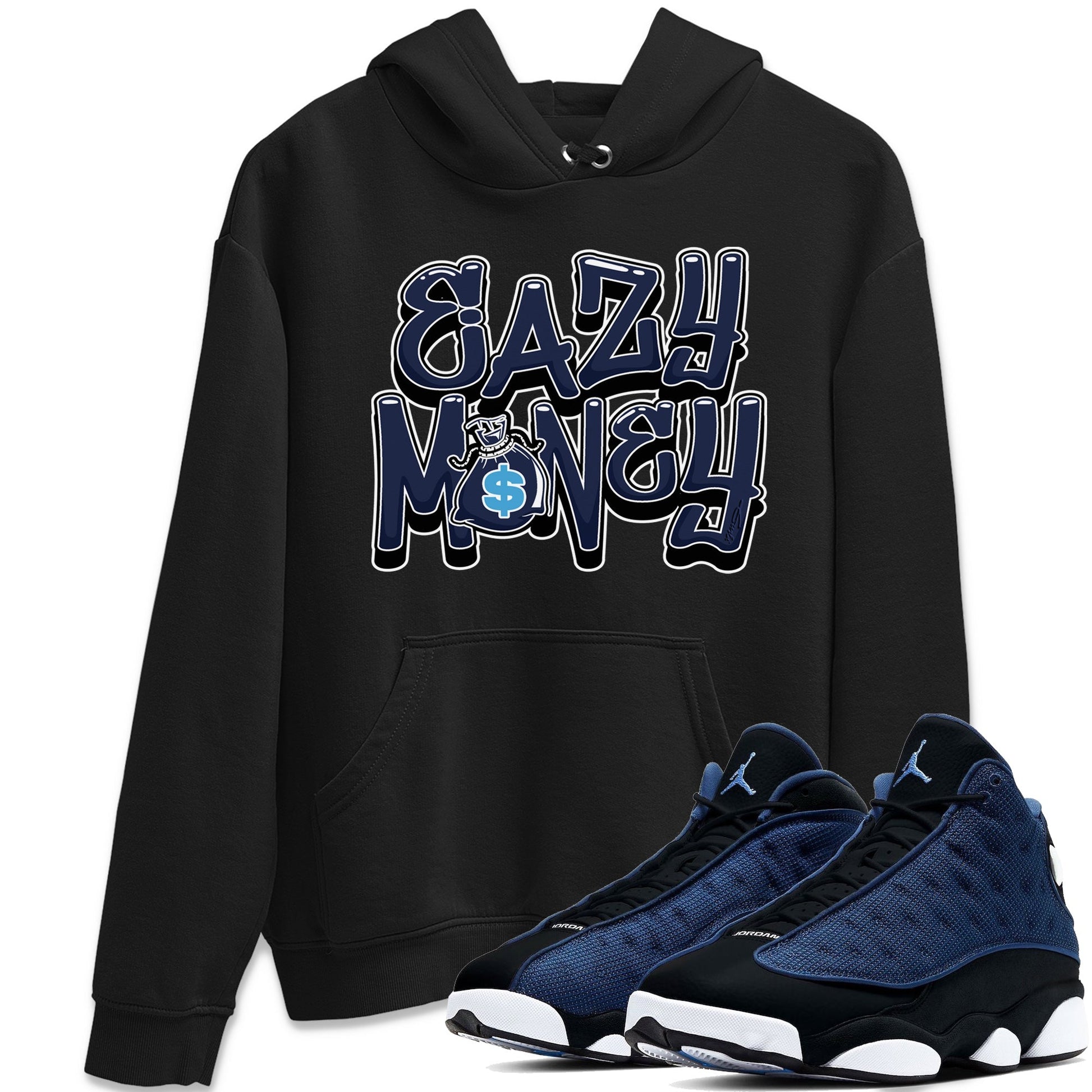 Jordan 13 Brave Blue Sneaker Match Tees Easy Money Sneaker Tees Jordan 13 Brave Blue Sneaker Release Tees Unisex Shirts
