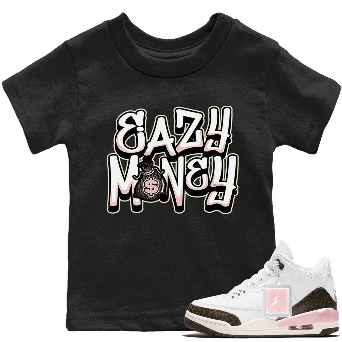 Jordan 3 Atmosphere Sneaker Match Tees Easy Money Sneaker Tees Jordan 3 Atmosphere Sneaker Release Tees Kids Shirts