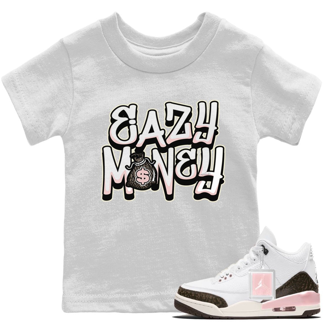 Jordan 3 Atmosphere Sneaker Match Tees Easy Money Sneaker Tees Jordan 3 Atmosphere Sneaker Release Tees Kids Shirts