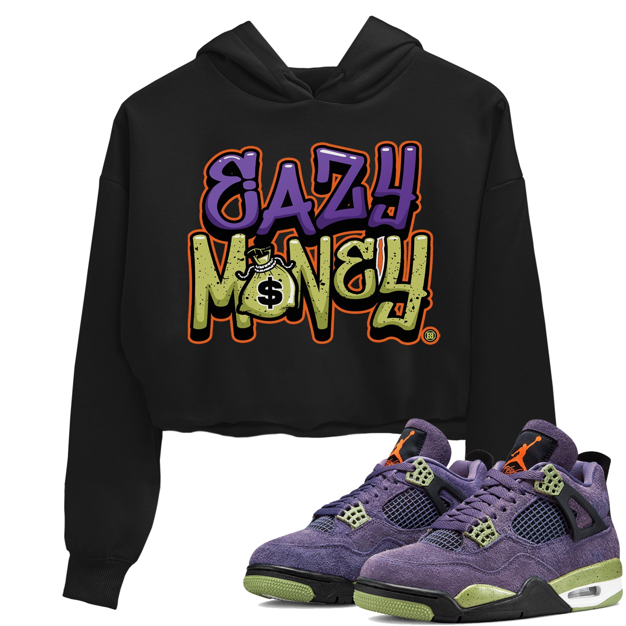 Jordan 4 Canyon Purple Sneaker Match Tees Easy Money Sneaker Tees Jordan 4 Canyon Purple Sneaker Release Tees Women's Shirts
