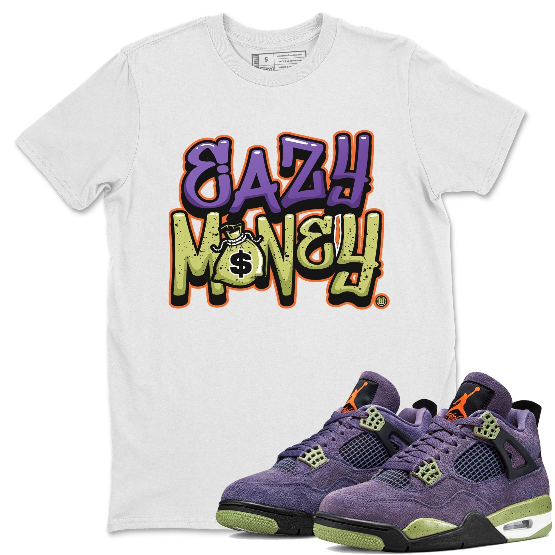 Jordan 4 Canyon Purple Sneaker Match Tees Easy Money Sneaker Tees Jordan 4 Canyon Purple Sneaker Release Tees Unisex Shirts