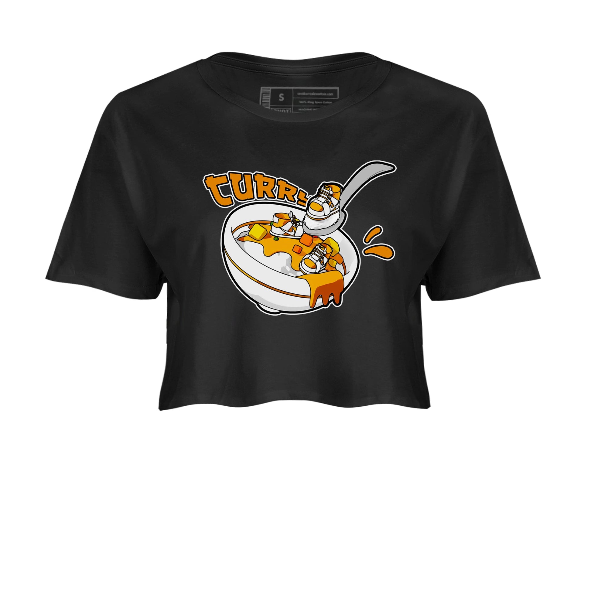 Dunk Dark Curry shirt to match jordans Eat Curry sneaker tees AJ1 Low Dark Curry SNRT Sneaker Release Tees Black 2 crop length shirt