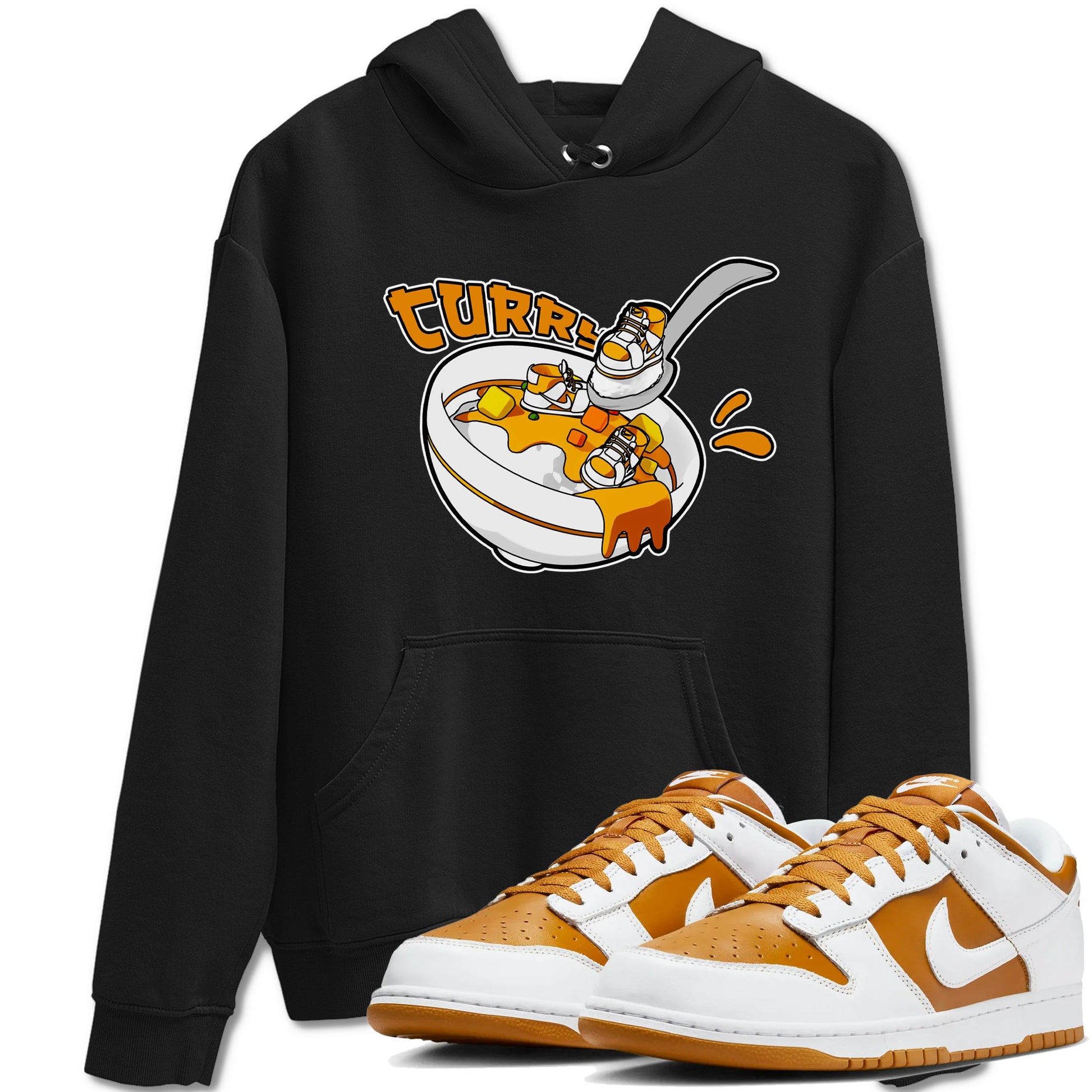 Dunk Dark Curry shirt to match jordans Eat Curry sneaker tees AJ1 Low Dark Curry SNRT Sneaker Release Tees unisex cotton Black 1 crew neck shirt