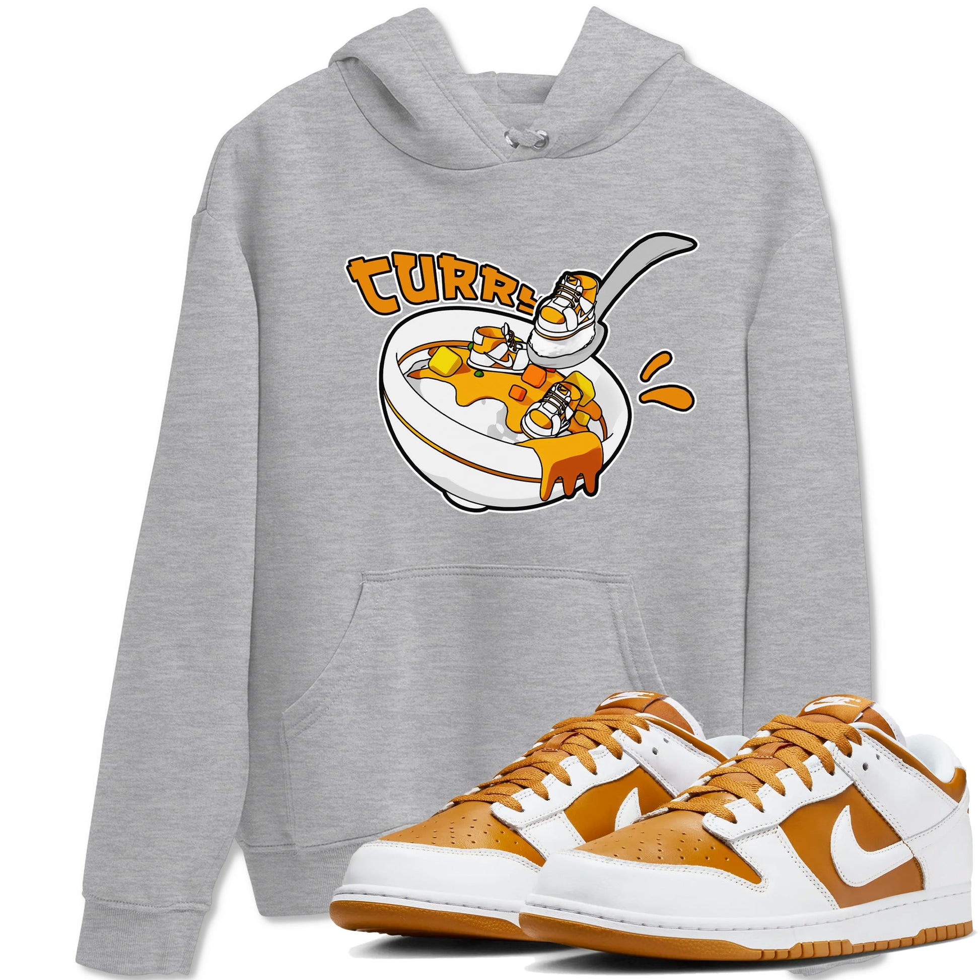 Dunk Dark Curry shirt to match jordans Eat Curry sneaker tees AJ1 Low Dark Curry SNRT Sneaker Release Tees unisex cotton Heather Grey 1 crew neck shirt