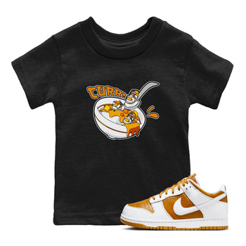 Dunk Dark Curry shirt to match jordans Eat Curry sneaker tees AJ1 Low Dark Curry SNRT sneaker release tees baby toddler Black 1 cotton Shirt