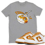 Dunk Dark Curry shirt to match jordans Eat Curry sneaker tees AJ1 Low Dark Curry SNRT Sneaker Release Tees unisex cotton Heather Grey 1 crew neck shirt