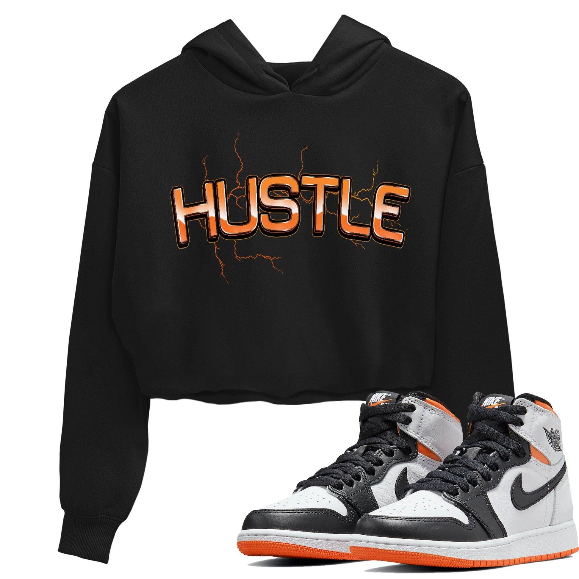 Jordan 1 Electro Orange Sneaker Match Tees Electric Hustle Sneaker Tees Jordan 1 Electro Orange Sneaker Release Tees Women's Shirts