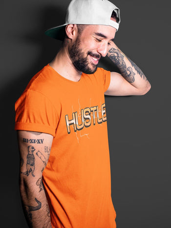 Jordan 1 Electro Orange Sneaker Match Tees Electric Hustle Sneaker Tees Jordan 1 Electro Orange Sneaker Release Tees Unisex Shirts
