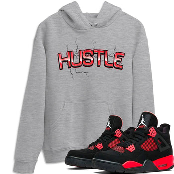 Jordan 4 Red Thunder Sneaker Match Tees Electric Hustle Sneaker Tees Jordan 4 Red Thunder Sneaker Release Tees Unisex Shirts