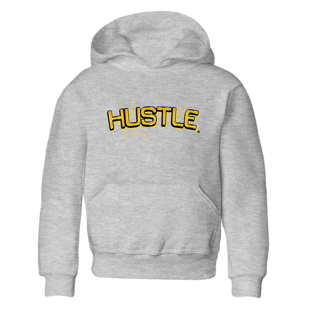 Air Jordan 4 Thunder Sneaker Match Tees Electric Hustle Sneaker Tees Air Jordan 4 Retro Thunder Sneaker Release Tees Kids Shirts Heather Grey 2