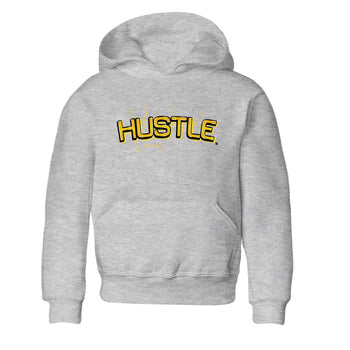 Air Jordan 4 Thunder Sneaker Match Tees Electric Hustle Sneaker Tees Air Jordan 4 Retro Thunder Sneaker Release Tees Kids Shirts Heather Grey 2