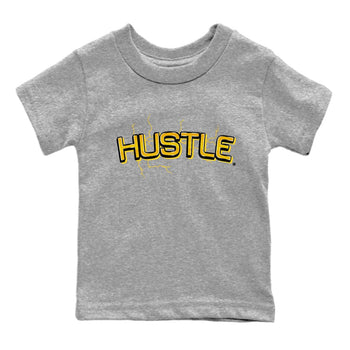 Air Jordan 4 Thunder Sneaker Match Tees Electric Hustle Sneaker Tees Air Jordan 4 Retro Thunder Sneaker Release Tees Kids Shirts Heather Grey 2