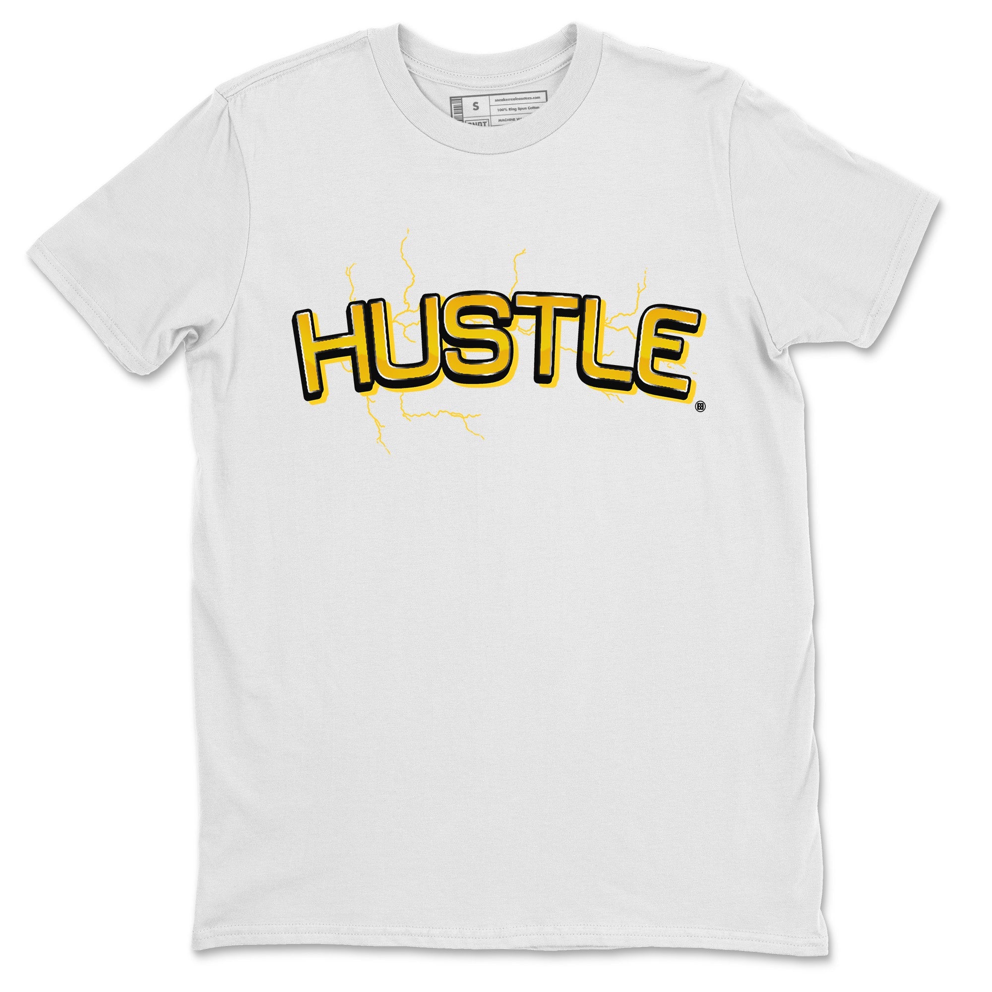 Air Jordan 4 Thunder Sneaker Match Tees Electric Hustle Sneaker Tees Air Jordan 4 Retro Thunder Sneaker Release Tees Unisex Shirts White 2