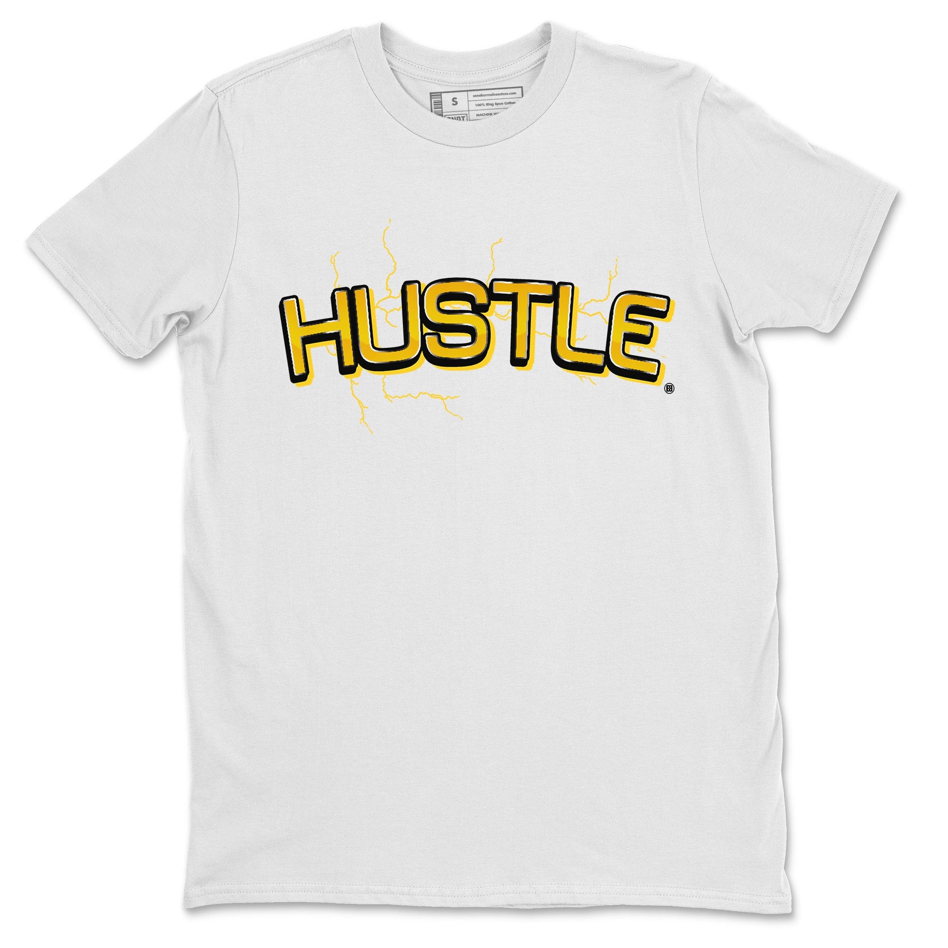 Air Jordan 4 Thunder Sneaker Match Tees Electric Hustle Sneaker Tees Air Jordan 4 Retro Thunder Sneaker Release Tees Unisex Shirts White 2