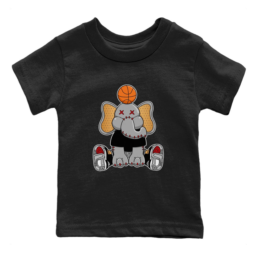 Jordan 3 Black Gold Sneaker Match Tees Elephant Doll Sneaker Tees Jordan 3 Black Gold Sneaker Release Tees Kids Shirts