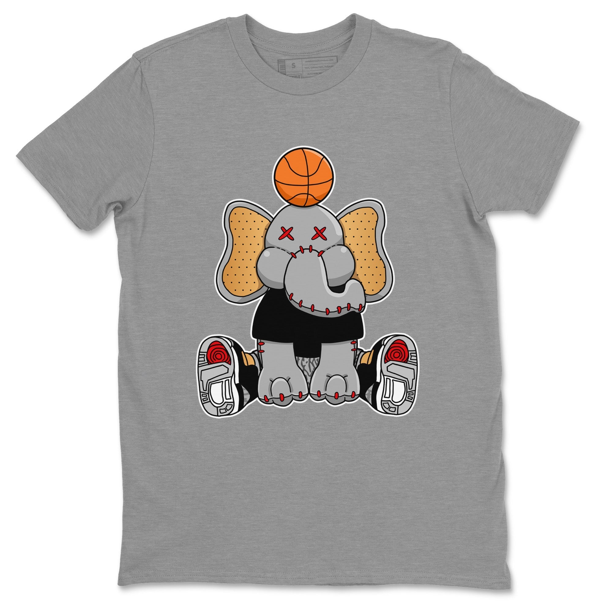 Jordan 3 Black Gold Sneaker Match Tees Elephant Doll Sneaker Tees Jordan 3 Black Gold Sneaker Release Tees Unisex Shirts