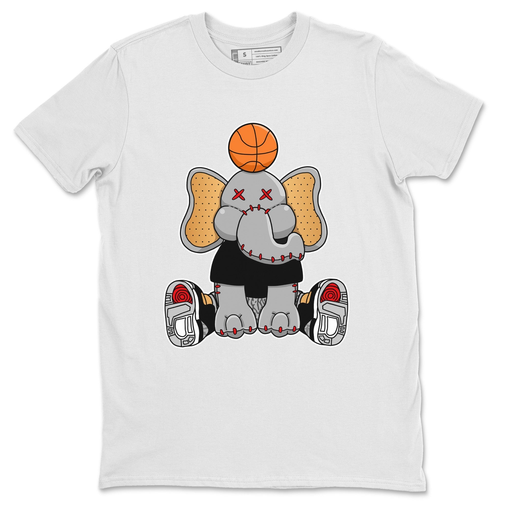 Jordan 3 Black Gold Sneaker Match Tees Elephant Doll Sneaker Tees Jordan 3 Black Gold Sneaker Release Tees Unisex Shirts