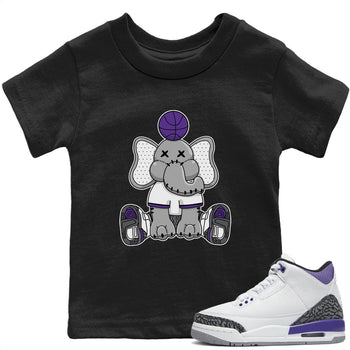 Jordan 3 Dark Iris Sneaker Match Tees Elephant Doll Sneaker Tees Jordan 3 Dark Iris Sneaker Release Tees Kids Shirts