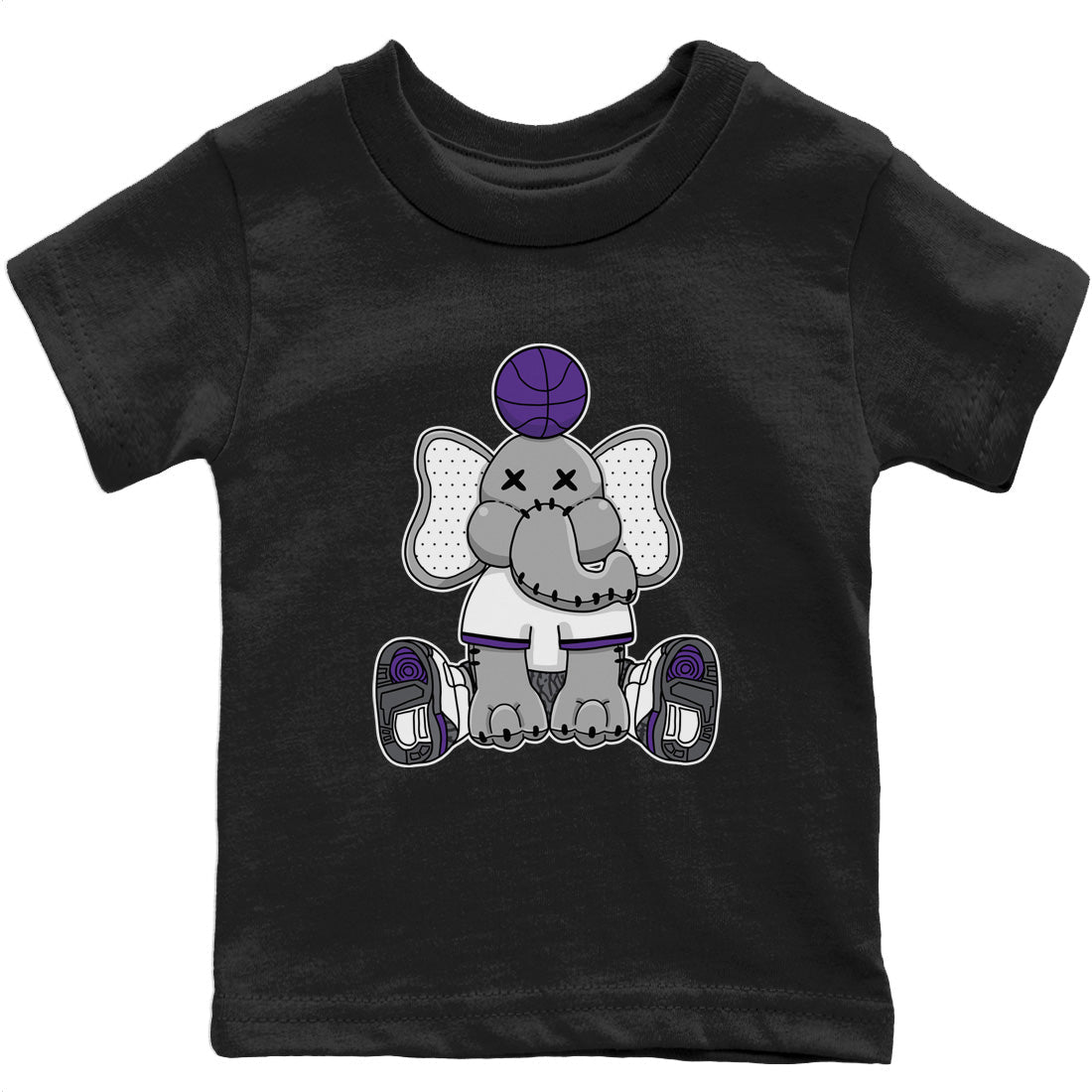 Jordan 3 Dark Iris Sneaker Match Tees Elephant Doll Sneaker Tees Jordan 3 Dark Iris Sneaker Release Tees Kids Shirts