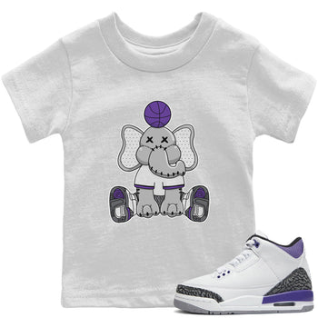 Jordan 3 Dark Iris Sneaker Match Tees Elephant Doll Sneaker Tees Jordan 3 Dark Iris Sneaker Release Tees Kids Shirts