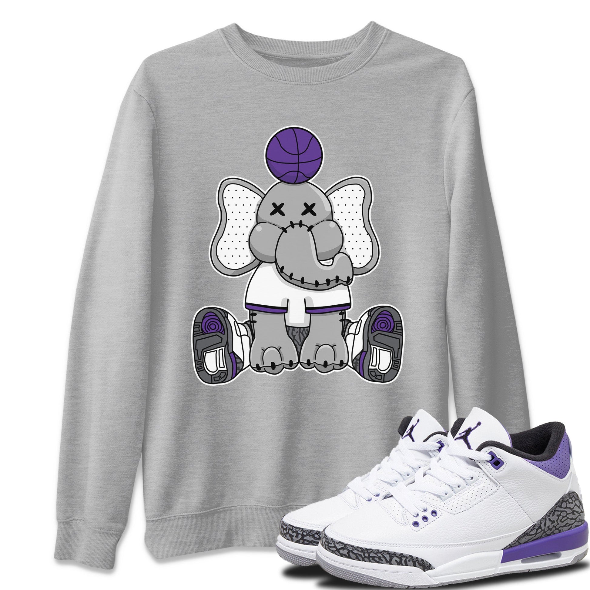 Jordan 3 Dark Iris Sneaker Match Tees Elephant Doll Sneaker Tees Jordan 3 Dark Iris Sneaker Release Tees Unisex Shirts