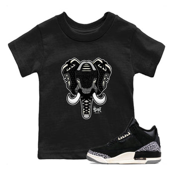Air Jordan 3 Off Noir shirt to match jordans Elephant Symbol sneaker tees Air Jordan 3 Retro Off Noir SNRT Sneaker Tees Baby Toddler Black 1 T-Shirt