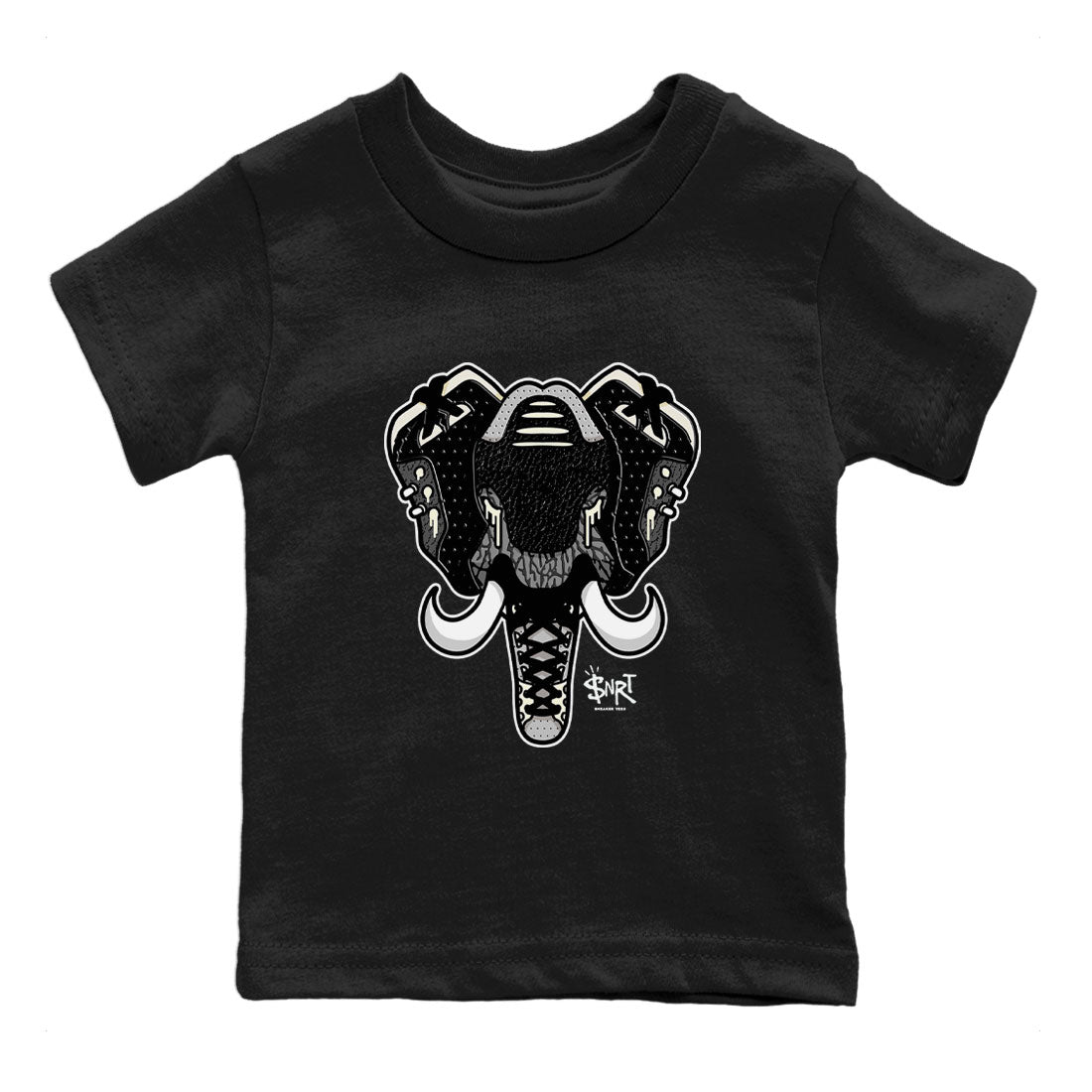 Air Jordan 3 Off Noir shirt to match jordans Elephant Symbol sneaker tees Air Jordan 3 Retro Off Noir SNRT Sneaker Tees Baby Toddler Black 2 T-Shirt
