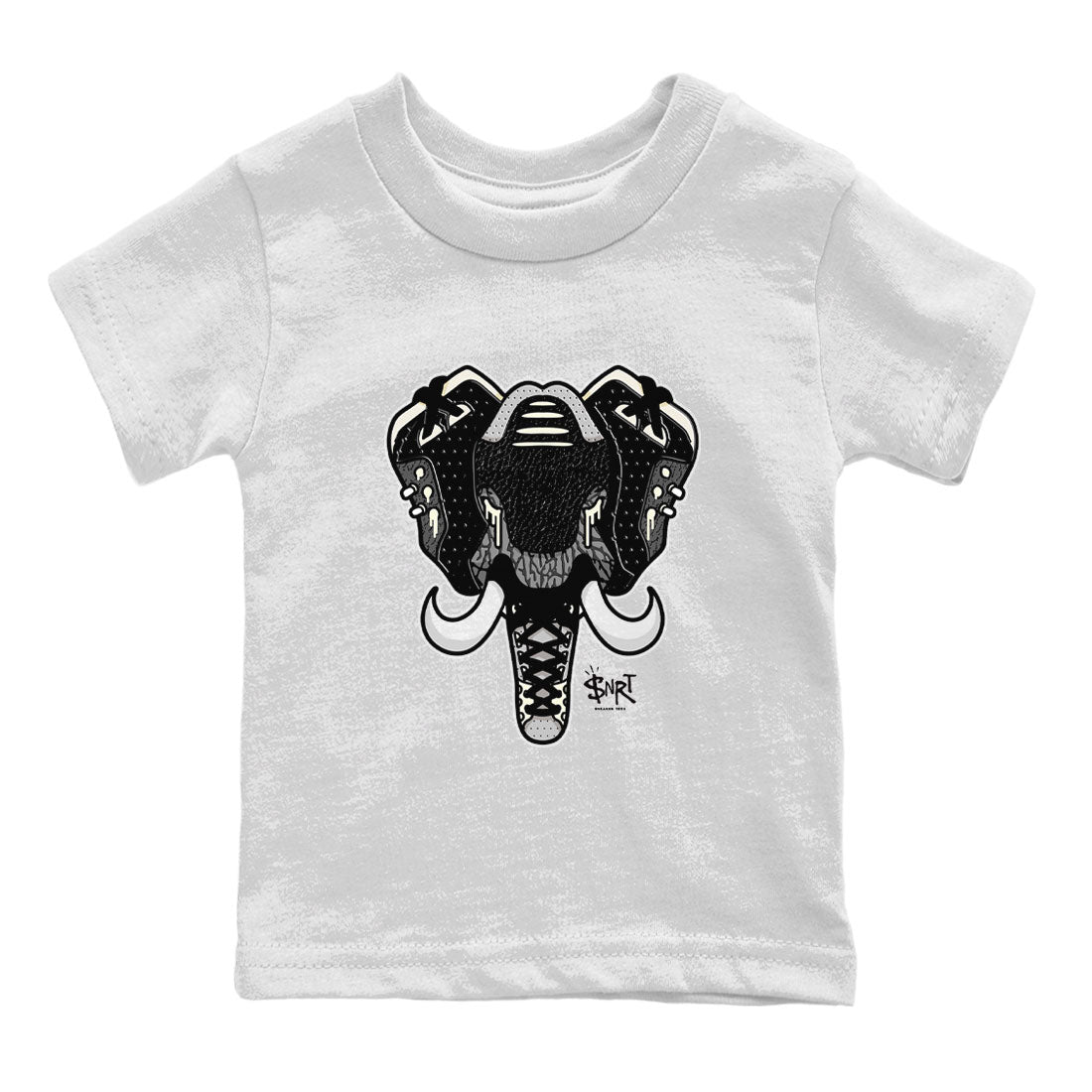 Air Jordan 3 Off Noir shirt to match jordans Elephant Symbol sneaker tees Air Jordan 3 Retro Off Noir SNRT Sneaker Tees Baby Toddler White 2 T-Shirt