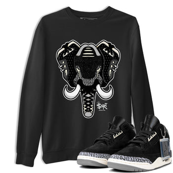 Air Jordan 3 Off Noir shirt to match jordans Elephant Symbol sneaker tees Air Jordan 3 Retro Off Noir SNRT Sneaker Tees Unisex Black 1 T-Shirt