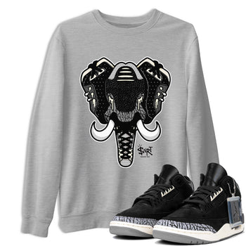 Air Jordan 3 Off Noir shirt to match jordans Elephant Symbol sneaker tees Air Jordan 3 Retro Off Noir SNRT Sneaker Tees Unisex Heather Grey 1 T-Shirt