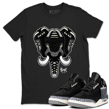 Air Jordan 3 Off Noir shirt to match jordans Elephant Symbol sneaker tees Air Jordan 3 Retro Off Noir SNRT Sneaker Tees Unisex Black 1 T-Shirt