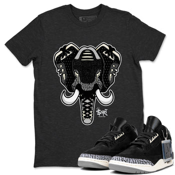 Air Jordan 3 Off Noir shirt to match jordans Elephant Symbol sneaker tees Air Jordan 3 Retro Off Noir SNRT Sneaker Tees Unisex Charcoal Heather 1 T-Shirt