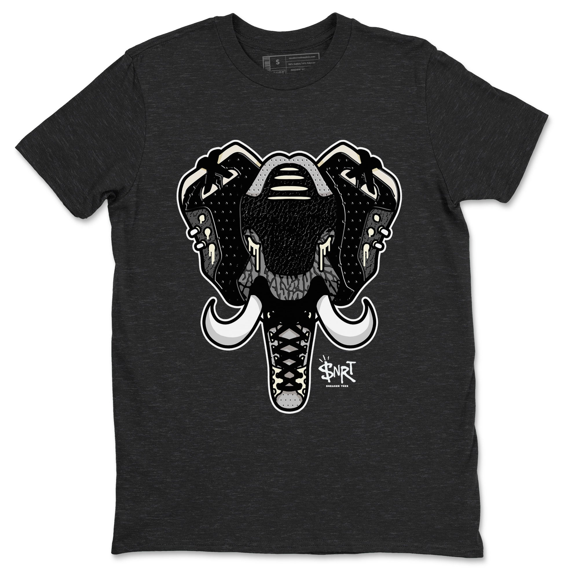 Air Jordan 3 Off Noir shirt to match jordans Elephant Symbol sneaker tees Air Jordan 3 Retro Off Noir SNRT Sneaker Tees Unisex Charcoal Heather 2 T-Shirt