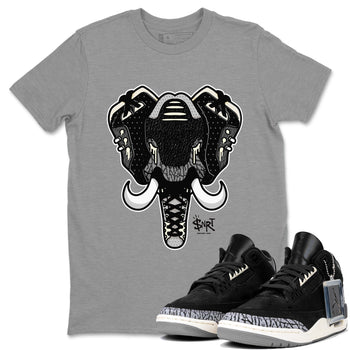 Air Jordan 3 Off Noir shirt to match jordans Elephant Symbol sneaker tees Air Jordan 3 Retro Off Noir SNRT Sneaker Tees Unisex Heather Grey 1 T-Shirt