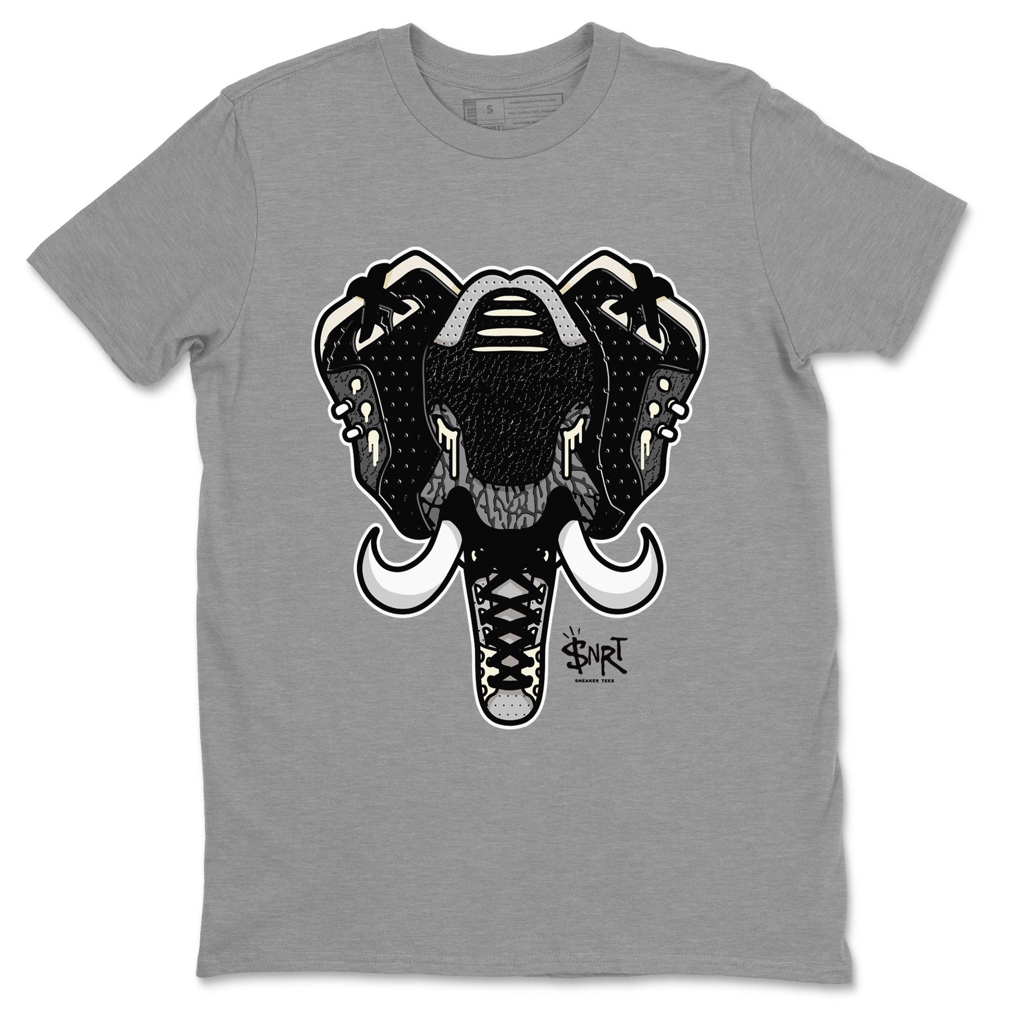 Air Jordan 3 Off Noir shirt to match jordans Elephant Symbol sneaker tees Air Jordan 3 Retro Off Noir SNRT Sneaker Tees Unisex Heather Grey 2 T-Shirt