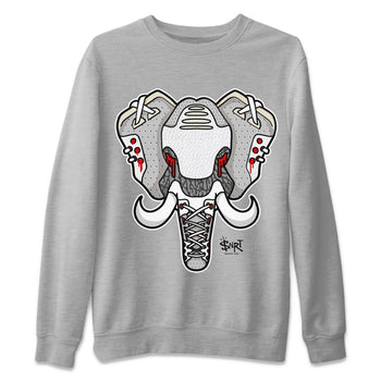 Air Jordan 3 White Cement Sneaker Match Tees Elephant Symbol Sneaker Tees Air Jordan 3 Retro White Cement Sneaker Release Tees Unisex Shirts Heather Grey 2