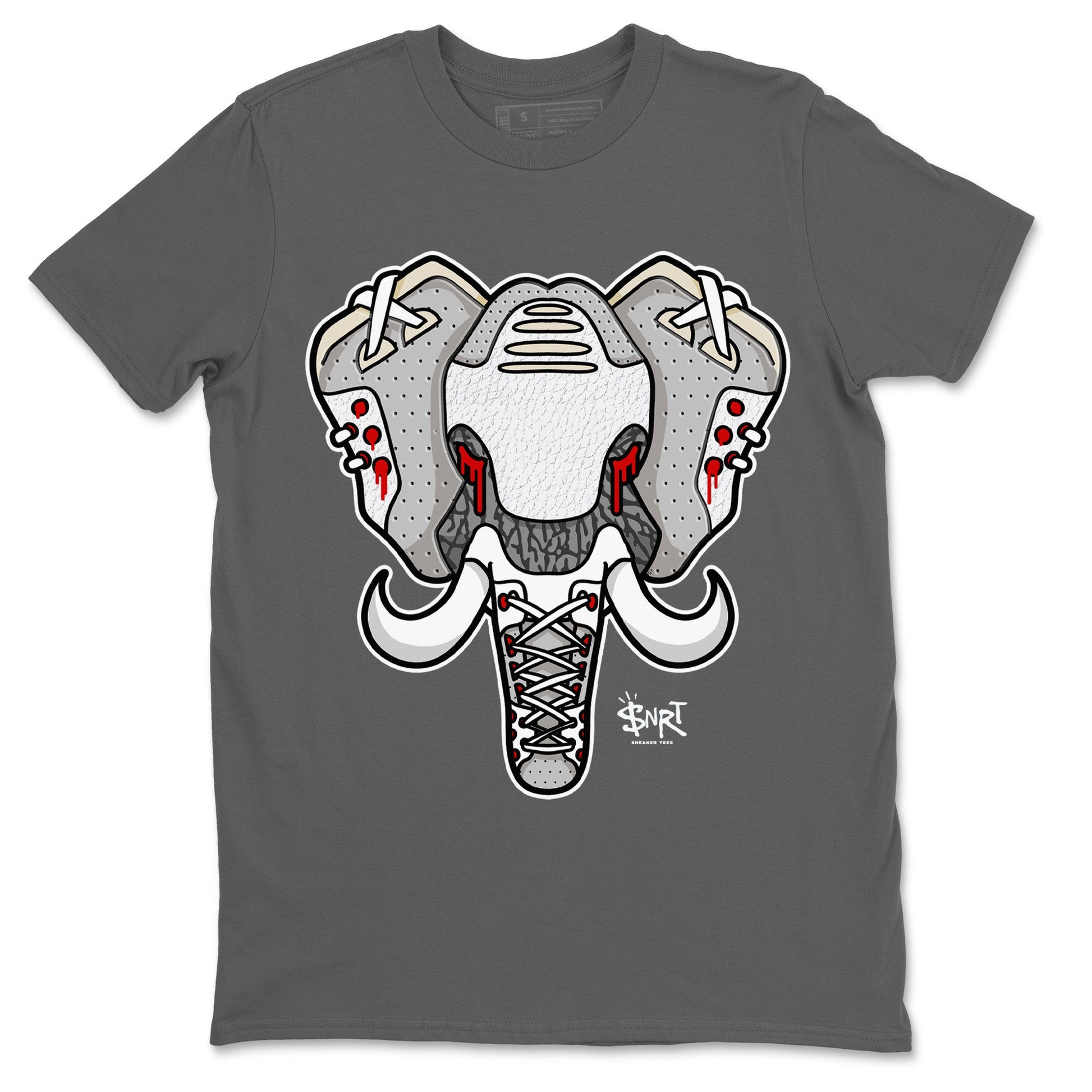 Air Jordan 3 White Cement Sneaker Match Tees Elephant Symbol Sneaker Tees Air Jordan 3 Retro White Cement Sneaker Release Tees Unisex Shirts Cool Grey 2