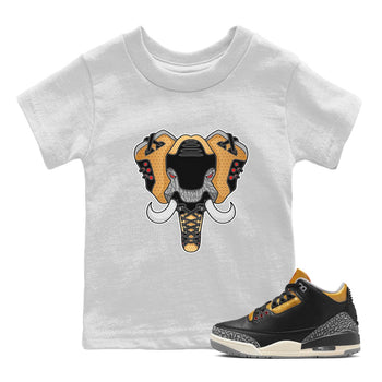 Jordan 3 Black Gold Sneaker Match Tees Elephant Symbol Sneaker Tees Jordan 3 Black Gold Sneaker Release Tees Kids Shirts