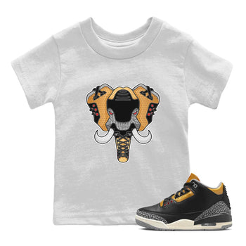 Jordan 3 Black Gold Sneaker Match Tees Elephant Symbol Sneaker Tees Jordan 3 Black Gold Sneaker Release Tees Kids Shirts