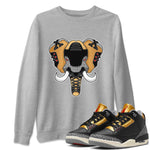 Jordan 3 Black Gold Sneaker Match Tees Elephant Symbol Sneaker Tees Jordan 3 Black Gold Sneaker Release Tees Unisex Shirts